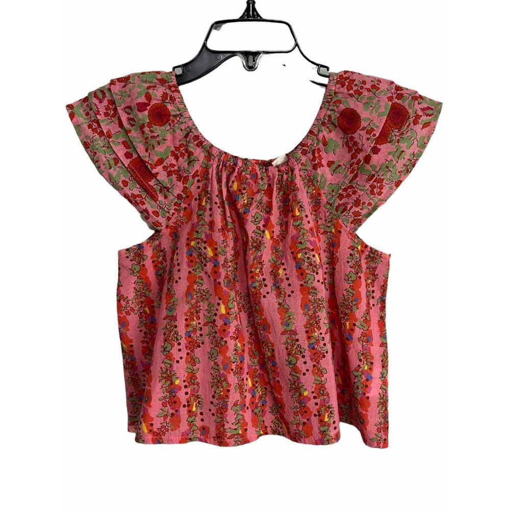 Roberta Roller Rabbit Toddler/Baby Peasant Boho Pink Floral Top 24M NWT